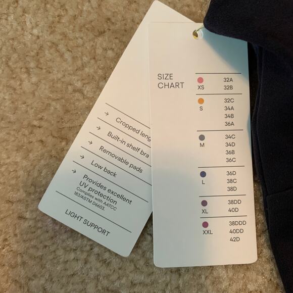 Women’s FLEX V- NECK TANK SPORTS BRA Size XS -Active Wear All In Motion NWT - Picture 5 of 13